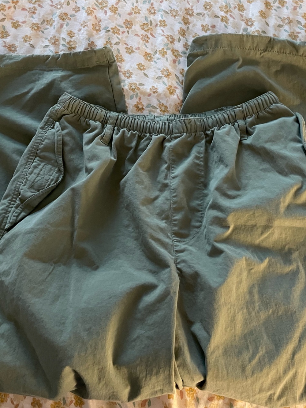 BDG Olive Wide-Leg Pull-On Pants